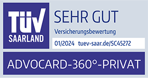 ADVOCARD Siegel TÜV Saarland Privat 01 2022