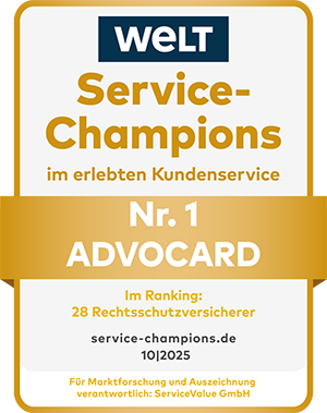 ADVOCARD Rating Die Welt Service Champion 10 2023