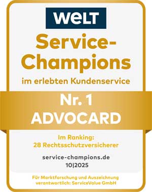 ADVOCARD Rating Die Welt Service Champion 10 2025 ADVOCARD Rating Die Welt Service Champion 10 2023