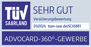 ADVOCARD Siegel TÜV Saarland Gewerbe 01 2022